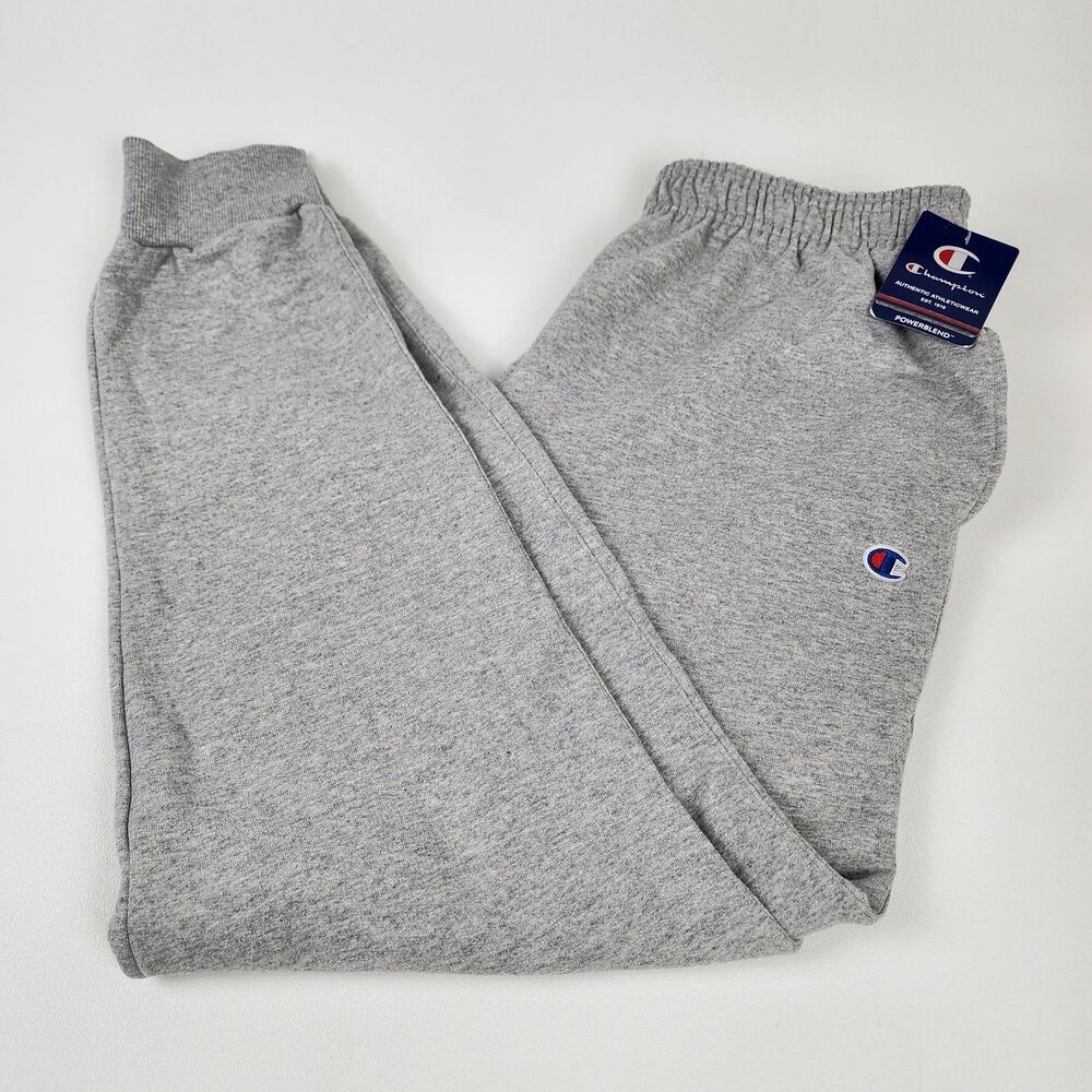 Champion Men’s Oxford Gray Fleece Jogger Sweatpants Large NWT